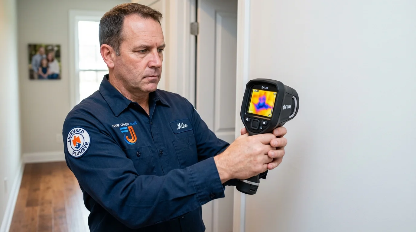 Thermal imaging leak detection by Johns Plumbing LLC in Pomeroy